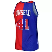 Hardwood Classic Teams Wes Unseld Blue/Red Washington Bullets Classics 1977/78 Split Swingman Jersey