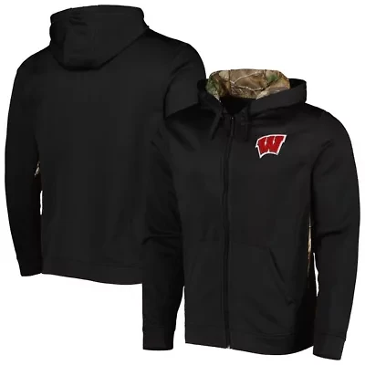 NCAA Black/Camo Wisconsin Badgers Decoy Full-Zip Hoodie