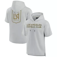 MLS Unisex Fanatics LAFC Elements Super Soft Fleece Short Sleeve Pullover Hoodie