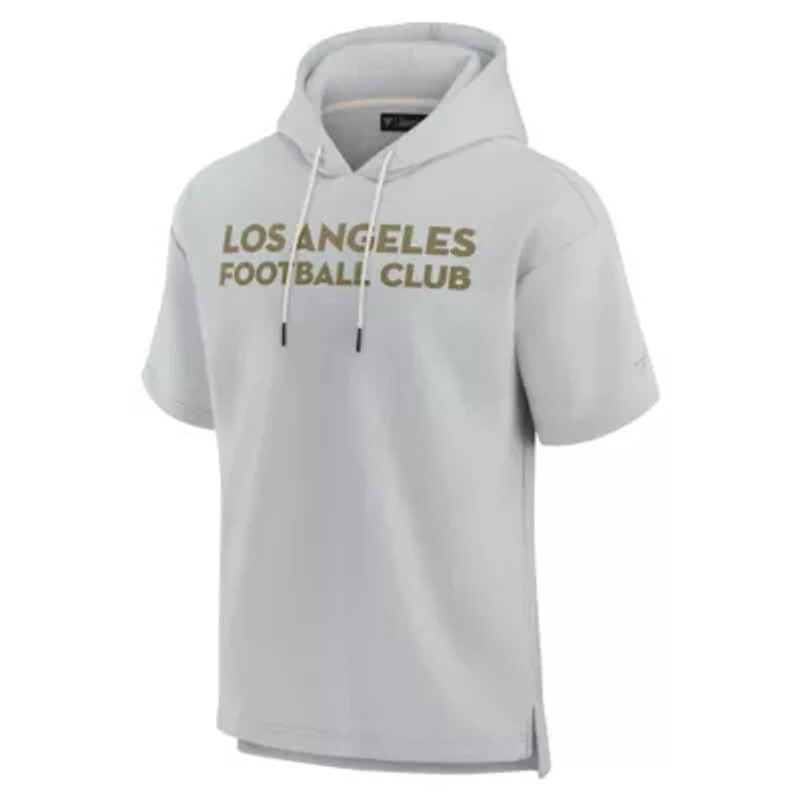 MLS Unisex Fanatics LAFC Elements Super Soft Fleece Short Sleeve Pullover Hoodie