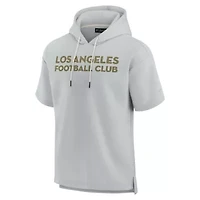MLS Unisex Fanatics LAFC Elements Super Soft Fleece Short Sleeve Pullover Hoodie