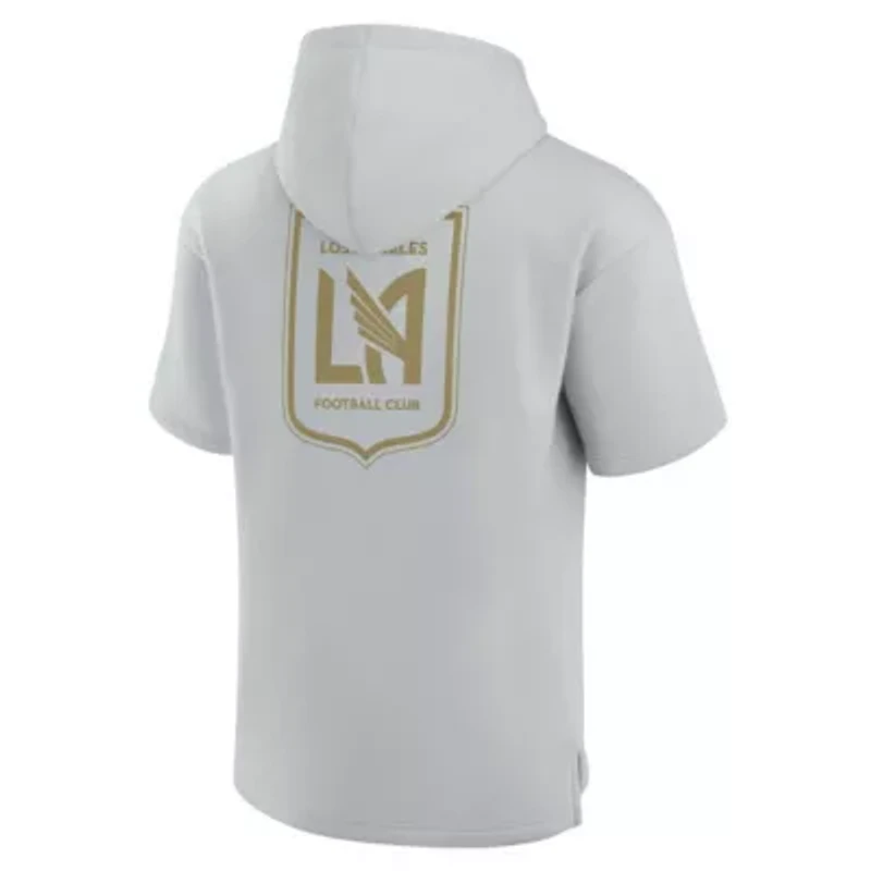 MLS Unisex Fanatics LAFC Elements Super Soft Fleece Short Sleeve Pullover Hoodie