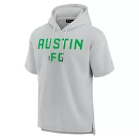 MLS Unisex Fanatics Austin FC Elements Super Soft Fleece Short Sleeve Pullover Hoodie
