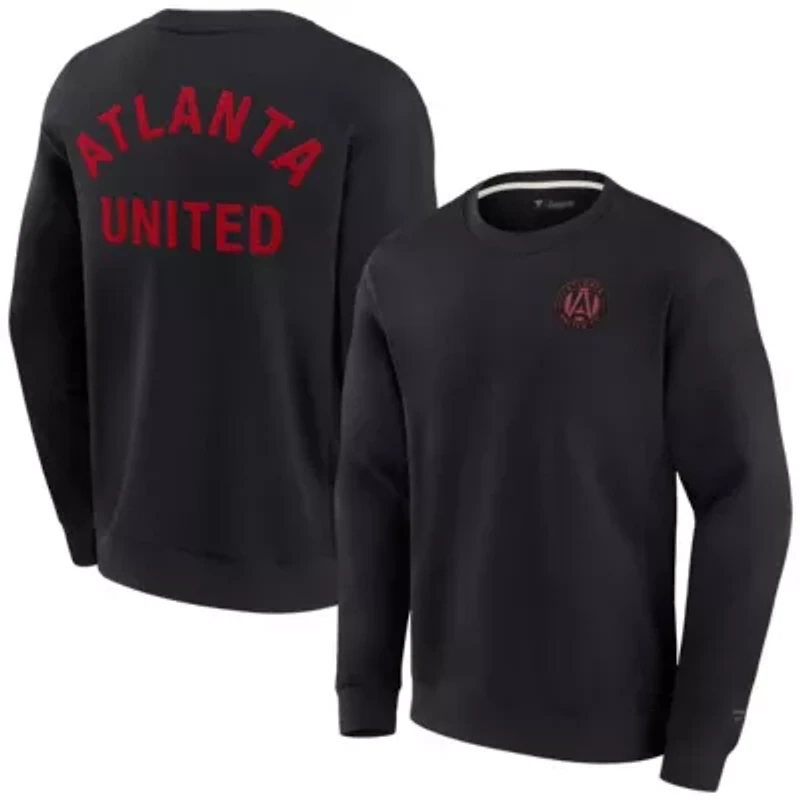 MLS Unisex Fanatics Atlanta United FC Super Soft Pullover Crew Sweatshirt