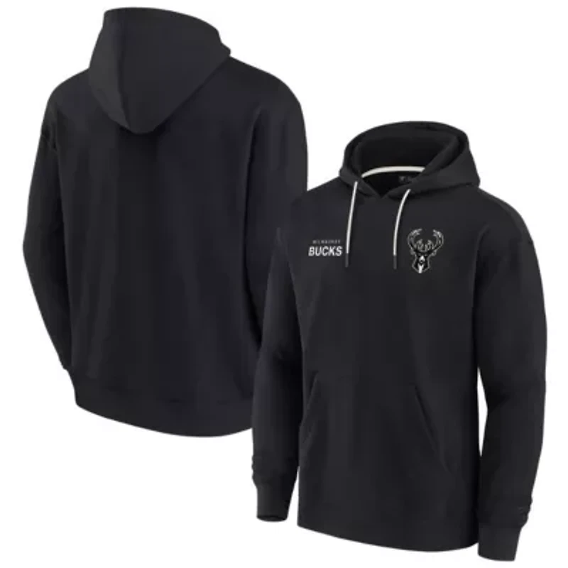 NBA Unisex Fanatics Milwaukee Bucks Elements Super Soft Fleece Pullover Hoodie