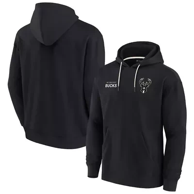 NBA Unisex Fanatics Milwaukee Bucks Elements Super Soft Fleece Pullover Hoodie