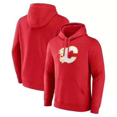 NHL Fanatics Calgary Flames Primary Team Logo Pullover Hoodie