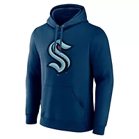NHL Fanatics Deep Sea Seattle Kraken Primary Logo Pullover Hoodie
