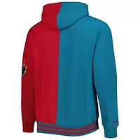 NBA Teal/Red Detroit Pistons Big & Tall Hardwood Classics Split Pullover Hoodie
