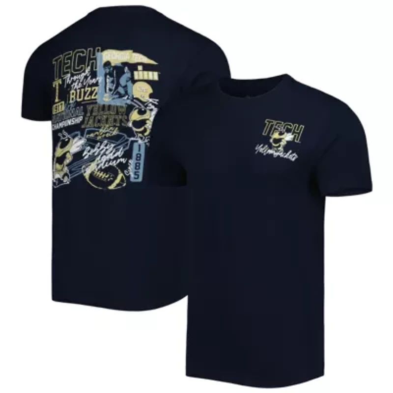 Georgia Tech Yellow Jackets NCAA Vintage Through the Years Two-Hit T-Shirt