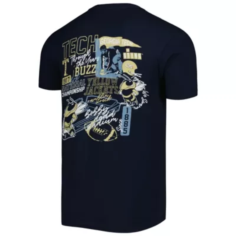 Georgia Tech Yellow Jackets NCAA Vintage Through the Years Two-Hit T-Shirt
