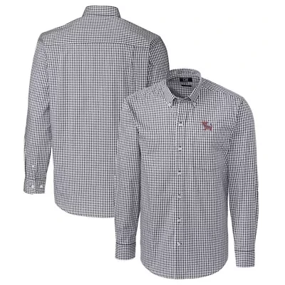 NCAA Clemson Tigers Easy Care Stretch Gingham Long Sleeve Button-Down Shirt