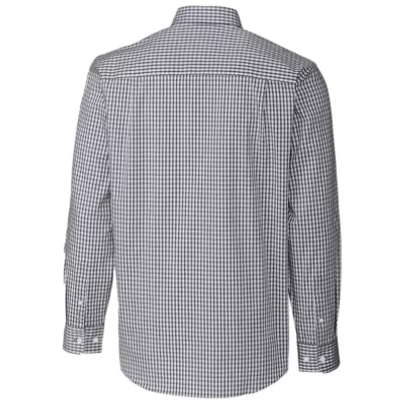 NCAA Clemson Tigers Easy Care Stretch Gingham Long Sleeve Button-Down Shirt