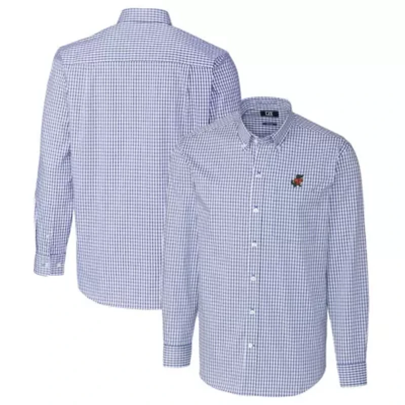NCAA Florida Gators Easy Care Stretch Gingham Long Sleeve Button-Down Shirt