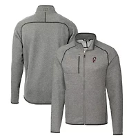 NCAA Heather Ohio State Buckeyes Mainsail Sweater-Knit Full-Zip Jacket