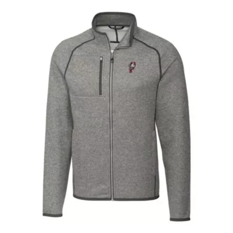 NCAA Heather Ohio State Buckeyes Mainsail Sweater-Knit Full-Zip Jacket