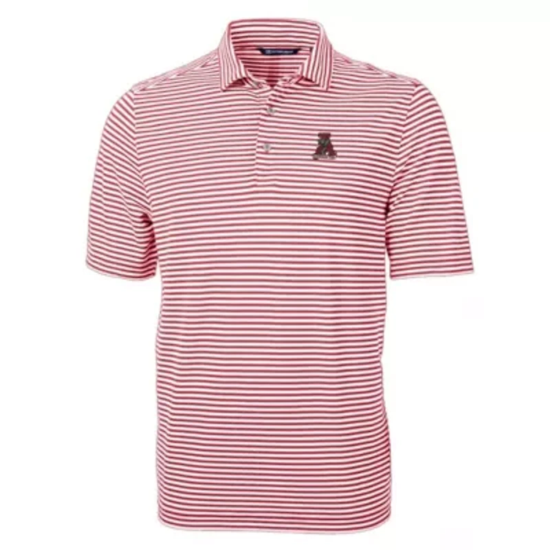 Alabama Crimson Tide NCAA Throwback Logo Virtue Eco Pique Stripe Recycled Polo