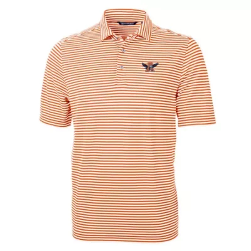 NCAA Auburn Tigers Throwback Logo Virtue Eco Pique Stripe Recycled Polo