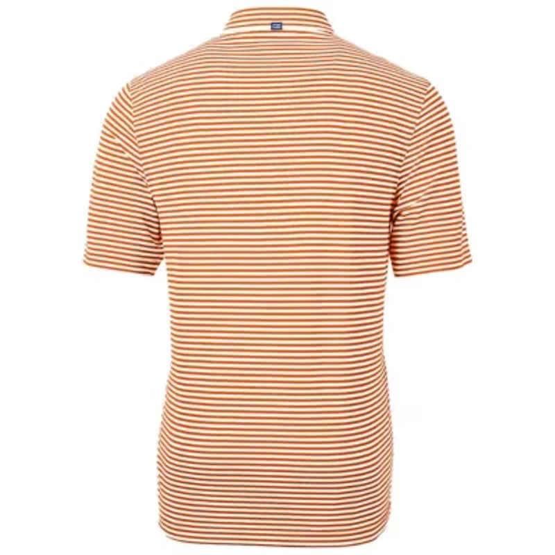 NCAA Clemson Tigers Throwback Logo Virtue Eco Pique Stripe Recycled Polo