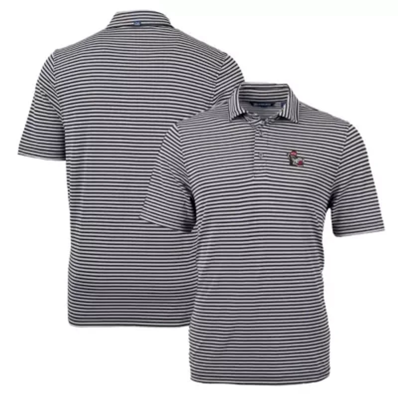 NCAA NC State Wolfpack Throwback Logo Virtue Eco Pique Stripe Recycled Polo