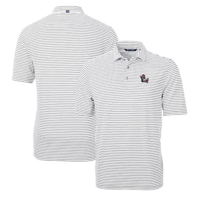 NCAA NC State Wolfpack Throwback Logo Virtue Eco Pique Stripe Recycled Polo