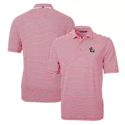 NCAA NC State Wolfpack Throwback Logo Virtue Eco Pique Stripe Recycled Polo