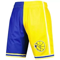 NBA Royal/Gold Golden State Warriors Hardwood Classics 1995 Split Swingman Shorts
