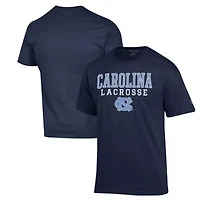 NCAA North Carolina Tar Heels Stack Logo Lacrosse Powerblend T-Shirt