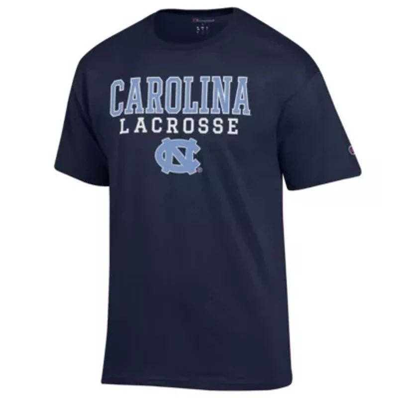 NCAA North Carolina Tar Heels Stack Logo Lacrosse Powerblend T-Shirt