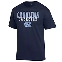 NCAA North Carolina Tar Heels Stack Logo Lacrosse Powerblend T-Shirt