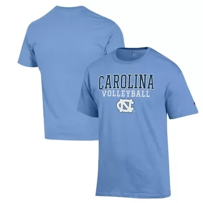 NCAA Carolina North Tar Heels Stack Logo Volleyball Powerblend T-Shirt