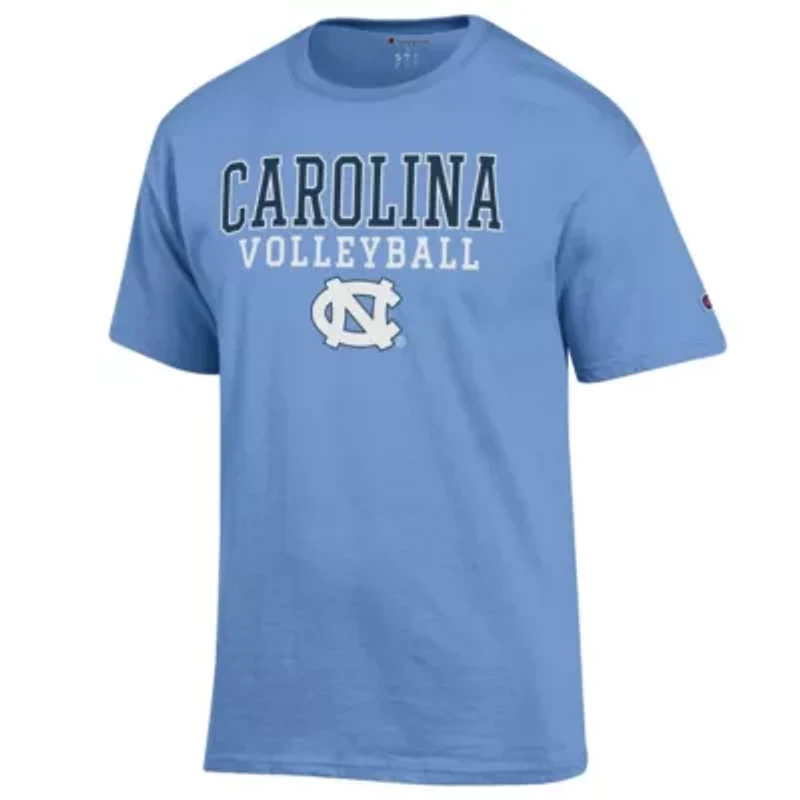 NCAA Carolina North Tar Heels Stack Logo Volleyball Powerblend T-Shirt
