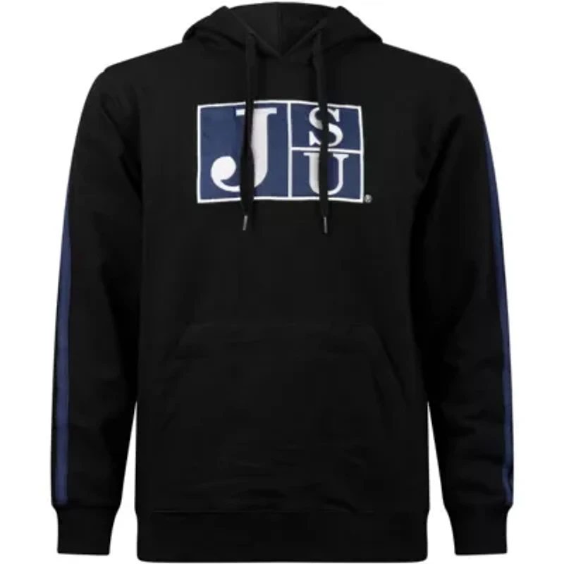 NCAA Jackson State Tigers Striped Oversized Print Pullover Hoodie