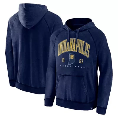 NBA Fanatics Indiana Pacers Foul Trouble Snow Wash Raglan Pullover Hoodie