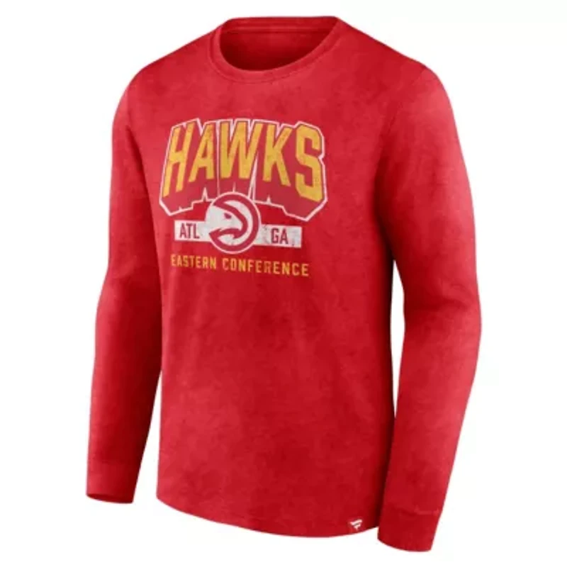 NBA Fanatics Atlanta Hawks Front Court Press Snow Wash Long Sleeve T-Shirt