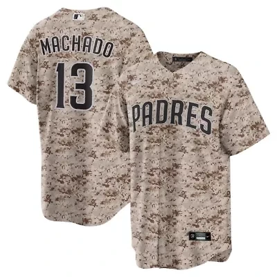 MLB Nike Manny Machado San Diego Padres USMC Alternate Replica Player Jersey