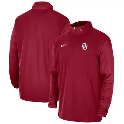 NCAA Nike Oklahoma Sooners 2023 Coach Half-Zip Hooded Jacket