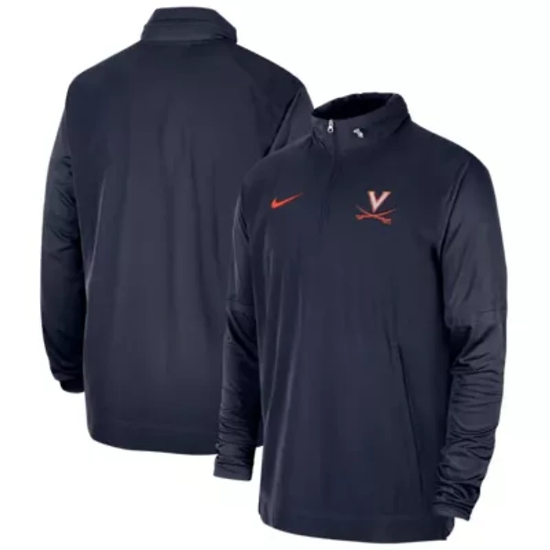 NCAA Nike Virginia Cavaliers 2023 Coach Half-Zip Hooded Jacket