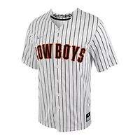 NCAA Nike Oklahoma State Cowboys Pinstripe Replica Full-Button Baseball Jersey