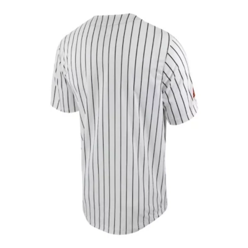NCAA Nike Oklahoma State Cowboys Pinstripe Replica Full-Button Baseball Jersey
