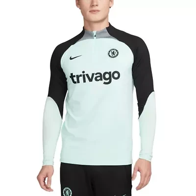 International Clubs Nike Chelsea Strike Drill 2023/24 Performance Quarter-Zip Long Sleeve Top