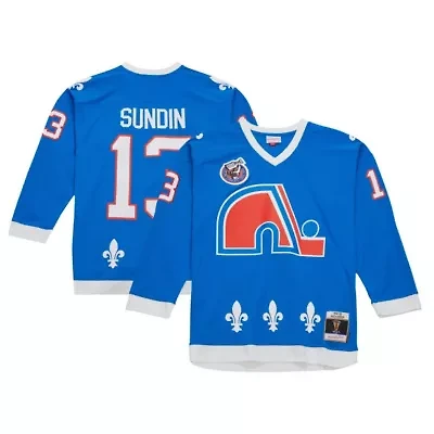 Vintage Hockey Mats Sundin Quebec Nordiques 1992/93 Line Player Jersey