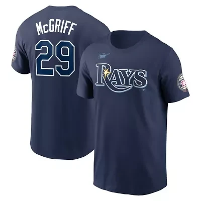 MLB Nike Fred McGriff Tampa Bay Rays Name & Number Hall of Fame T-Shirt