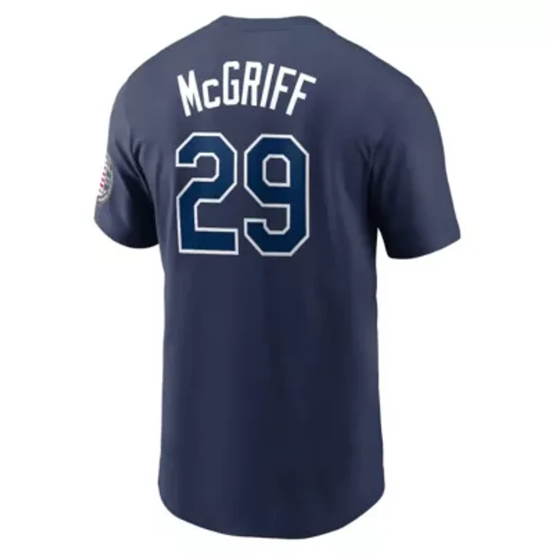 MLB Nike Fred McGriff Tampa Bay Rays Name & Number Hall of Fame T-Shirt