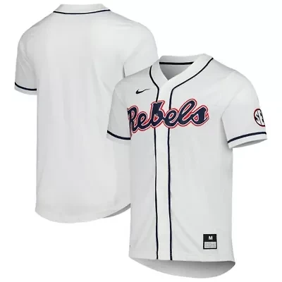 NCAA Nike Ole Miss Rebels Full-Button Replica Baseball Jersey