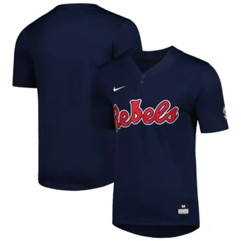 NCAA Nike Ole Miss Rebels 2-Button Replica Baseball Jersey