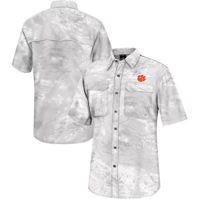 NCAA Clemson Tigers Realtree Aspect Charter Full-Button Fishing Shirt