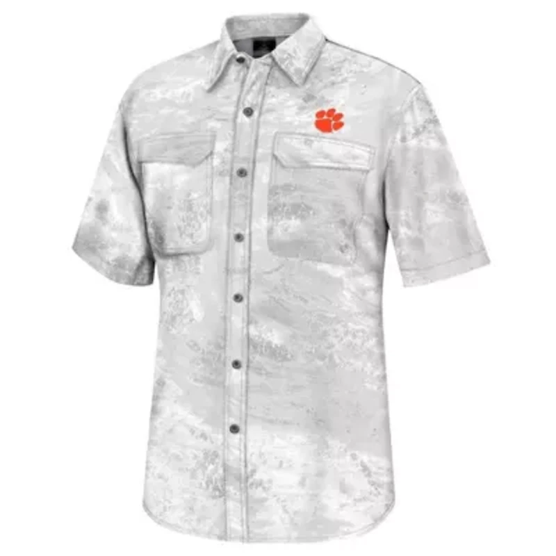 NCAA Clemson Tigers Realtree Aspect Charter Full-Button Fishing Shirt