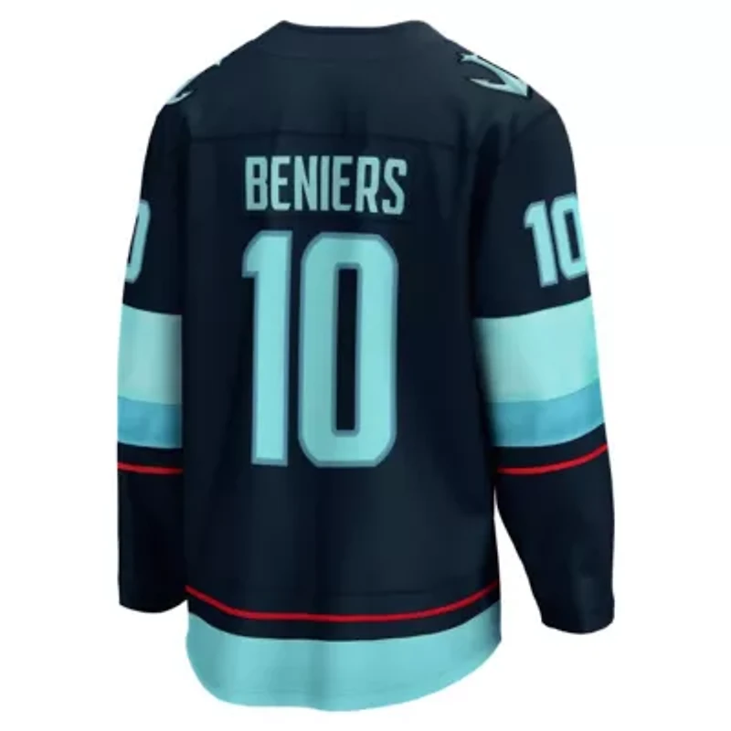 NHL Fanatics Matty Beniers Deep Sea Seattle Kraken Premier Breakaway Player Jersey