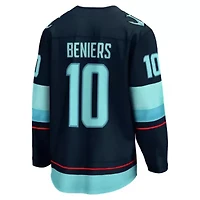 NHL Fanatics Matty Beniers Deep Sea Seattle Kraken Premier Breakaway Player Jersey